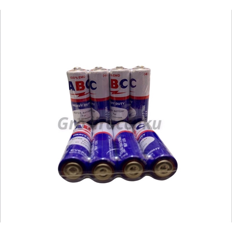 Baterai ABC AA BIRU isi 4 / Baterai Jam dinding