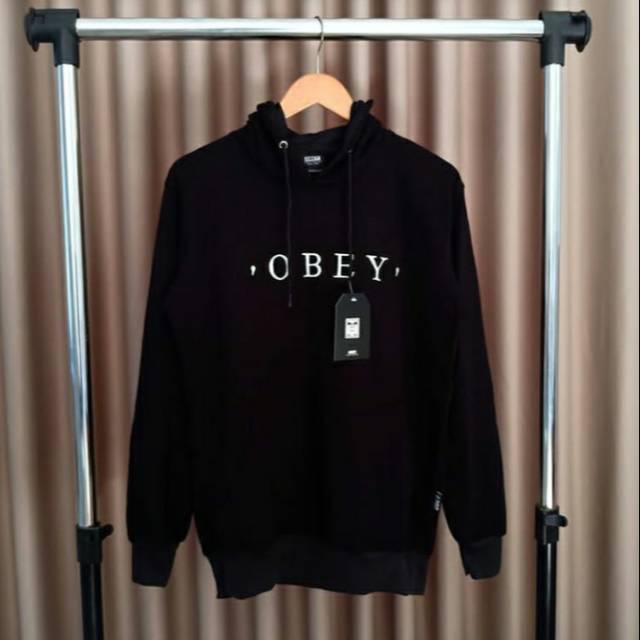 HOODIE OBEY BLACK MAT GARMEND