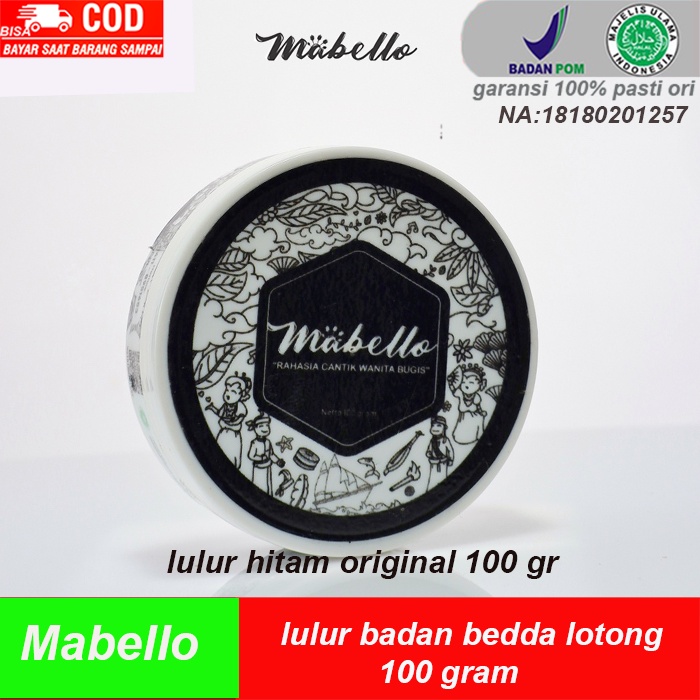 lulur hitam original bedda lotong lulur beda lontong mabello krim cream pemutih kulit lulur hitam mabelo halal dan BPOM