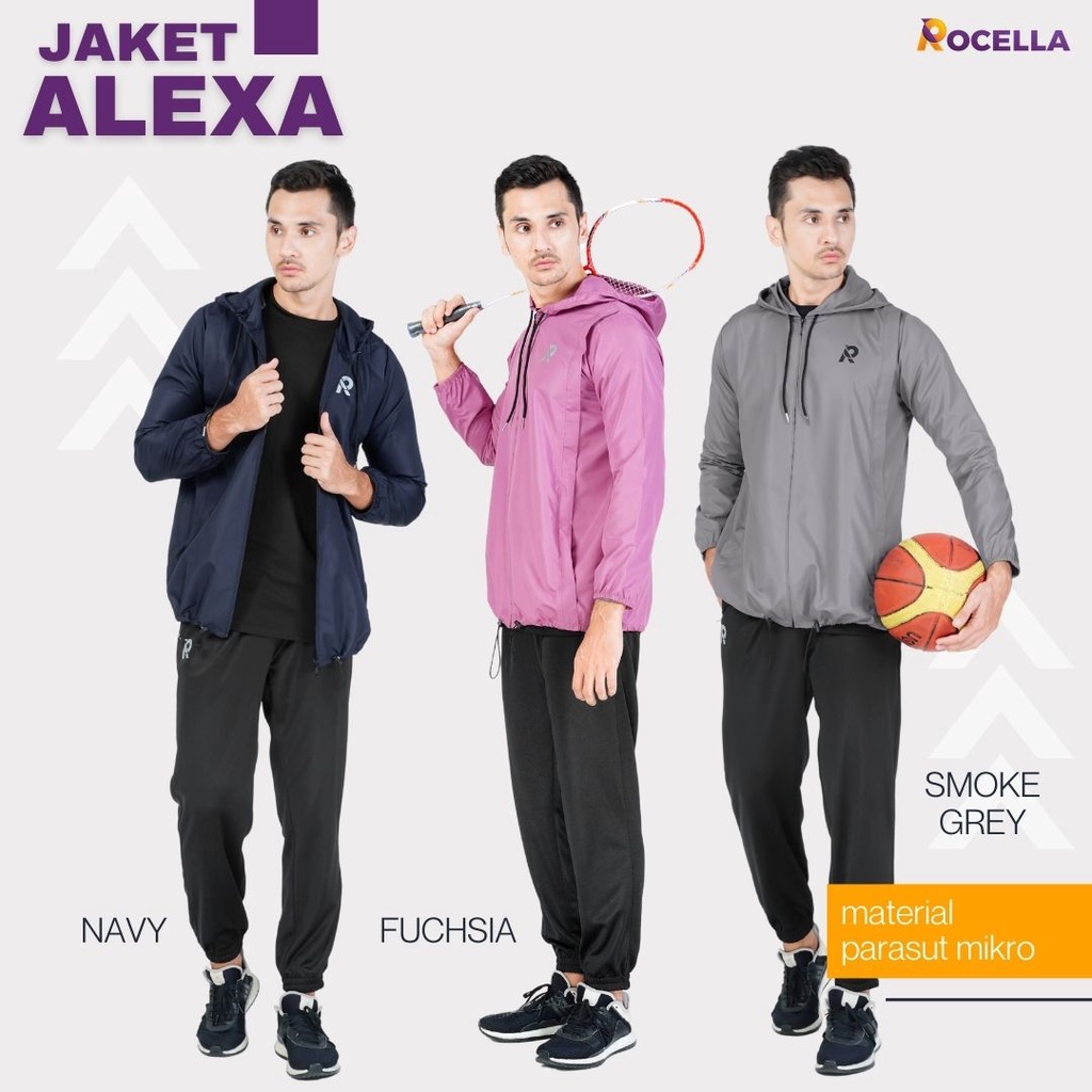 ROCELLA JAKET ALEXA, JAKET PRIA, HOODIE PRIA, JAKET POLOS, JAKET OLAHRAGA PRIA, JAKET OLAHRAGA JOGGI