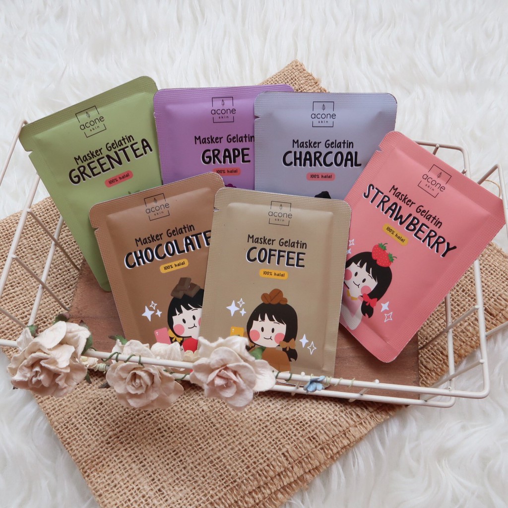 Masker Gelatine By Aconeskin Shopee Indonesia