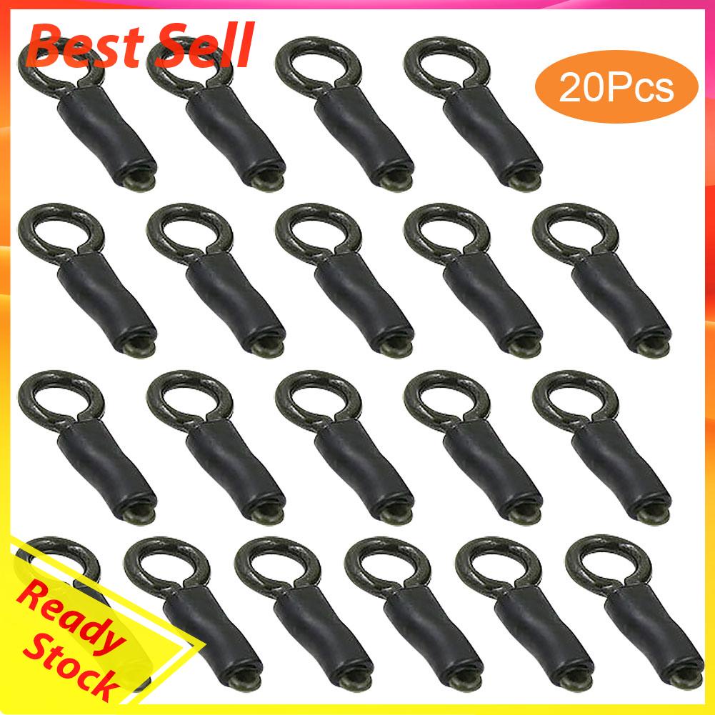 20 Pcs Klip Pemberat Umpan Pancing Bahan Plastik Warna Hitam