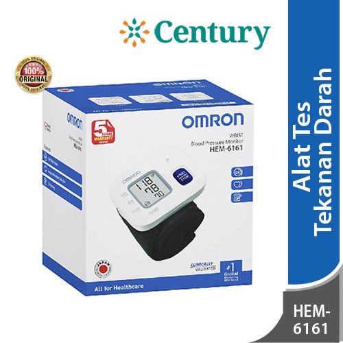 Omron Wrist Blood Pressure Monitor HEM-6161 / Hipertensi / Alat Tensi Pengukur Tekanan Darah Tinggi