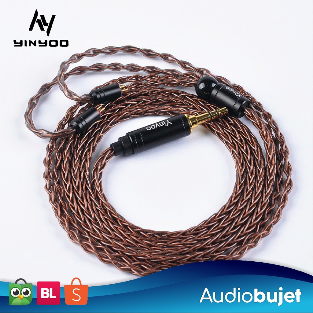 Yinyoo 8 Core Copper Upgrade Cable Wire | QDC KZ Type C / 2 Pin / MMCX