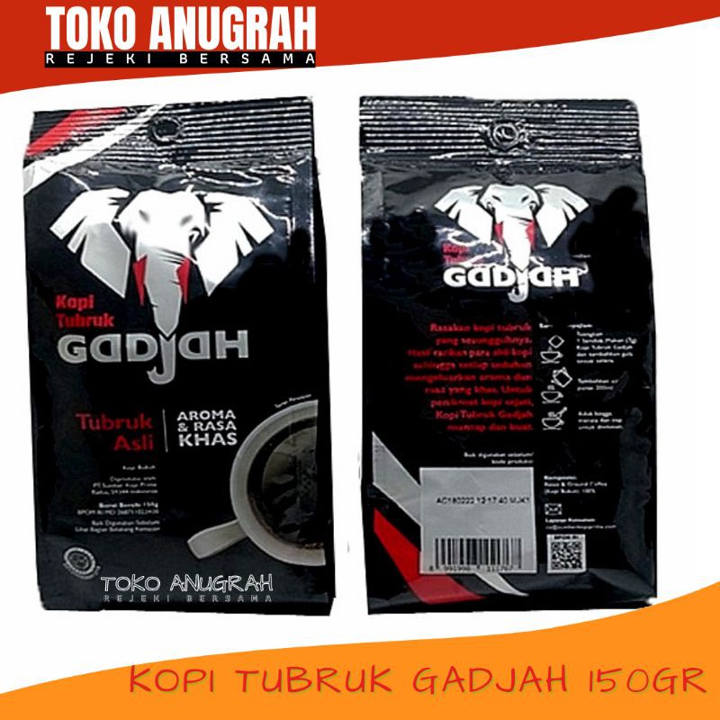 

Gadjah Kopi Tubruk Asli 70gr & 138gr - Kopi Hitam Bubuk Asli Cap Gajah