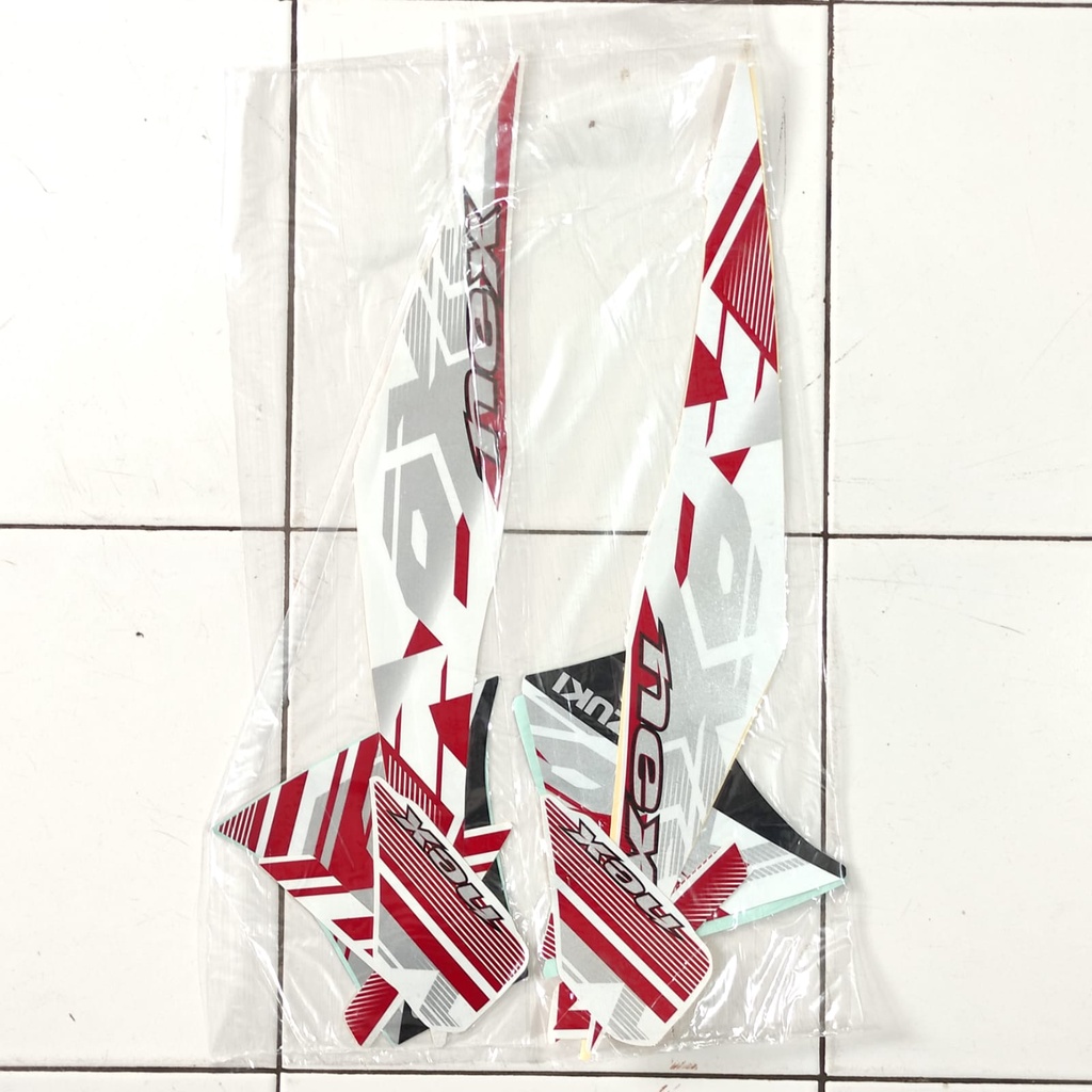 Stiker Bodi  Lis Body Striping Nex Putih Merah