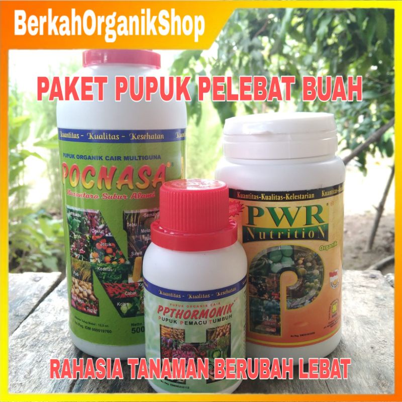 Pupuk Pelebat buah, Pupuk Perangsang buah, Pupuk Tabulampot NASA (POWER NUTRISI+HORMONIK+ POC NASA)