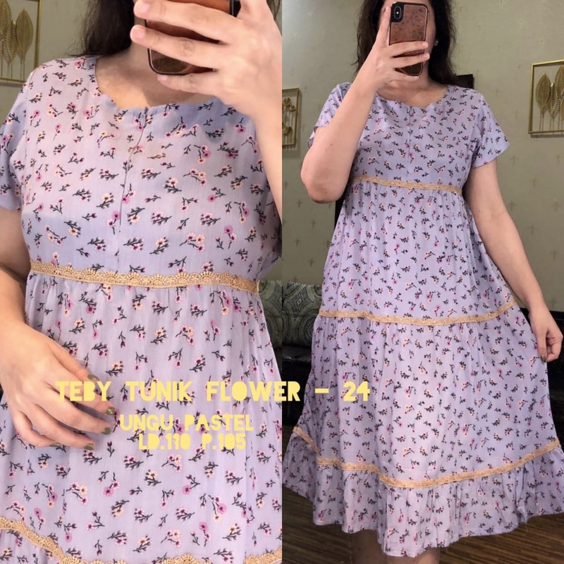 Daster arab Teby Tunik Flower-7