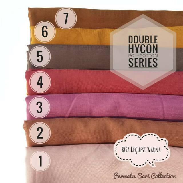 (PROMO) Kerudung Jilbab Segiempat Double Hycon Polycotton Bella Square Warna Warni