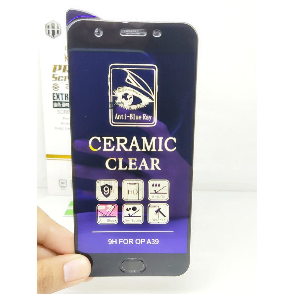 Ceramic CLEAR ANTI BLUE Oppo A57 5.2 inch Screen Protector Full Layar Anti Broken