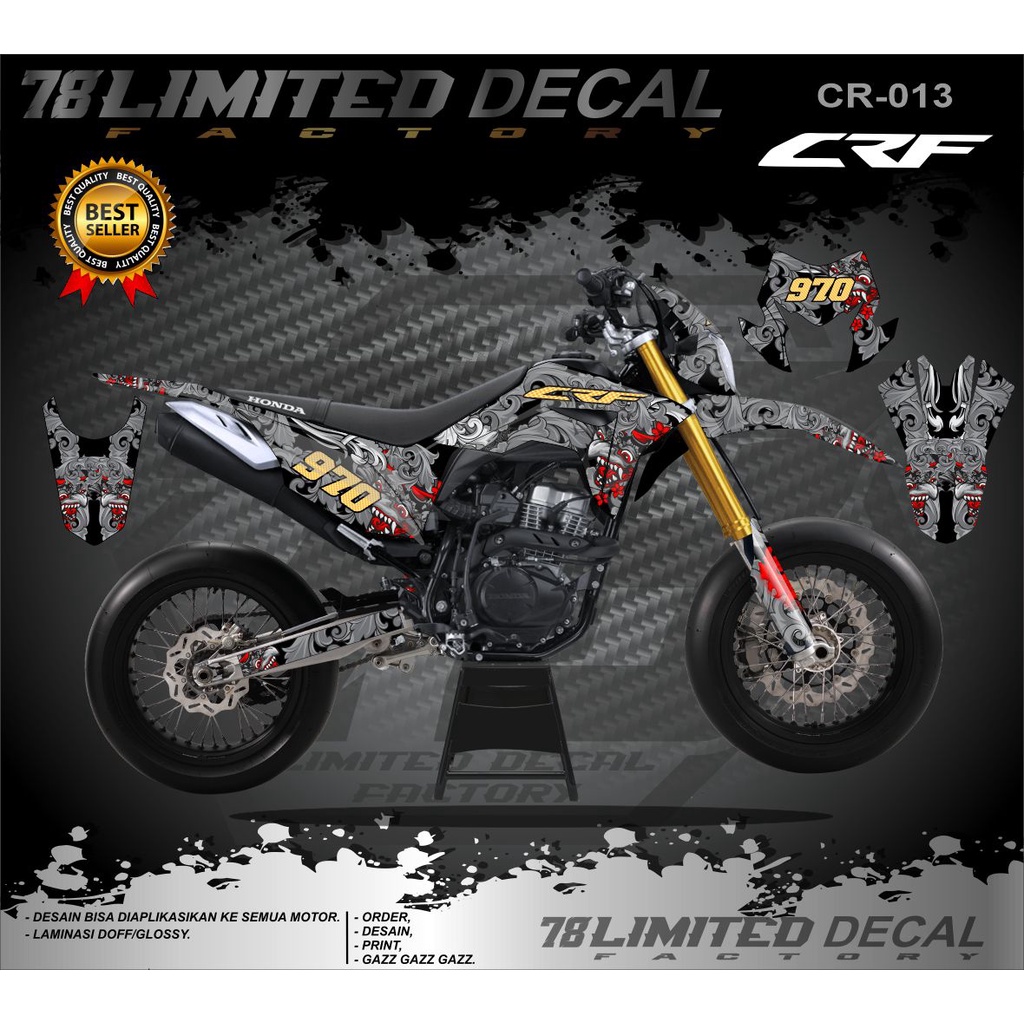 Decal CRF 150 L Full Body stiker / sticker dekal CRF 150 L desain Barong 013