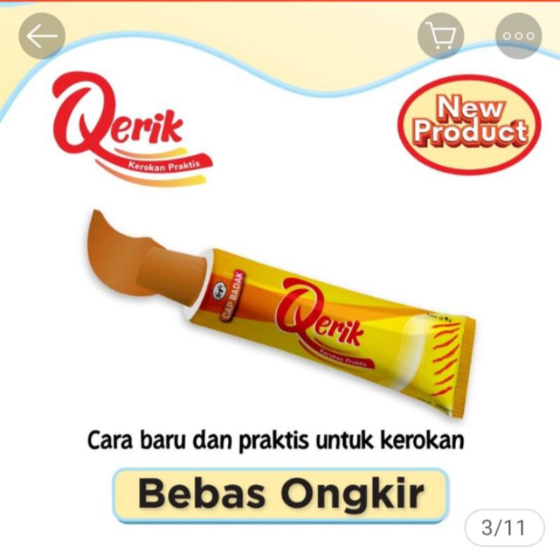 

Qerik Kerokan Praktis isi 1Box 6 Tube Cap Badak