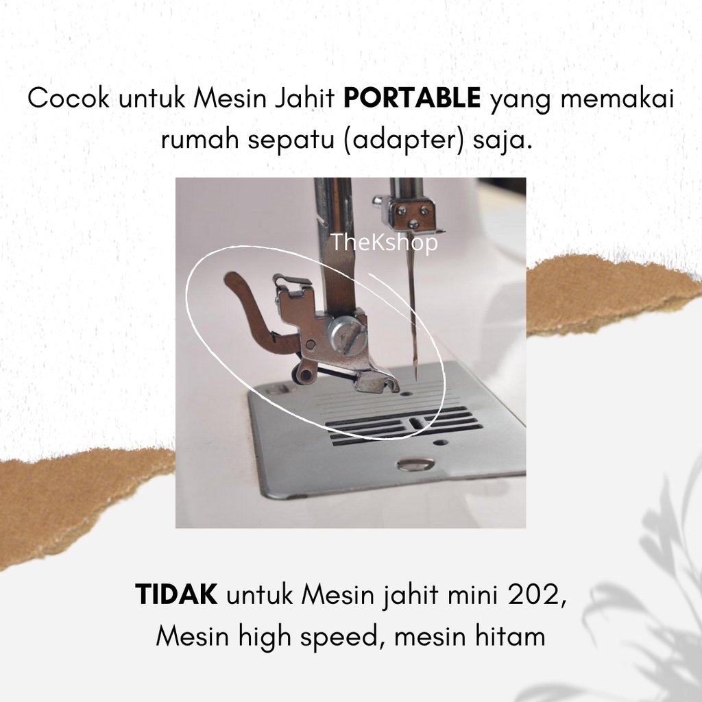 Sepatu Menjahit Kain Kulit / Kain tebal dengan roda Untuk Jahit Kain Kulit Roller Foot Mesin Jahit Portable sepatu singer brother butterfly messina jahit kulit jahit kaos