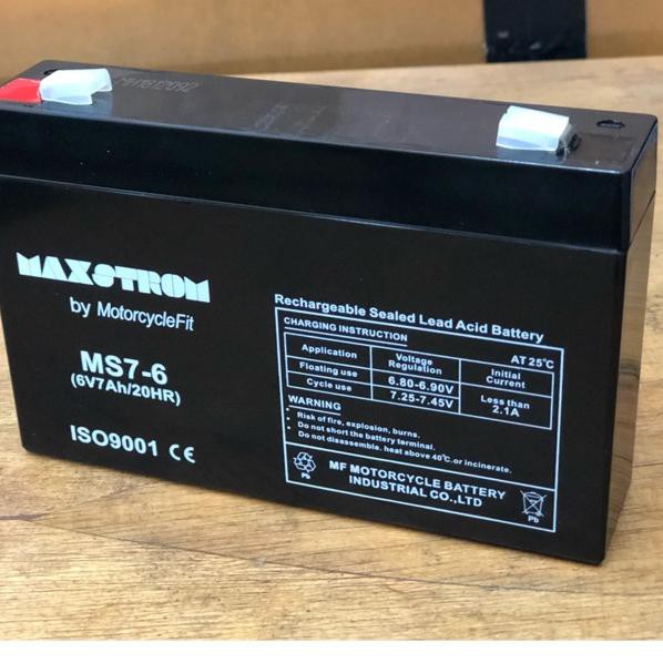 Kirim Langsung EIIPA Aki Kering VRLA mobil mainan MAXSTROM MF MOTORCYCLEFIT 6V 7Ah 36 Terkini