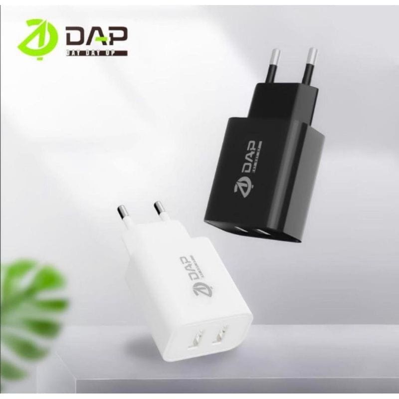 Adaptor Charger DAP D-A4 2USB 2.4A 1BOX isi 20PCS Batok Charger DAP 2USB Kepala Casan DAP D-A4 isi 20PCS Fast Charging