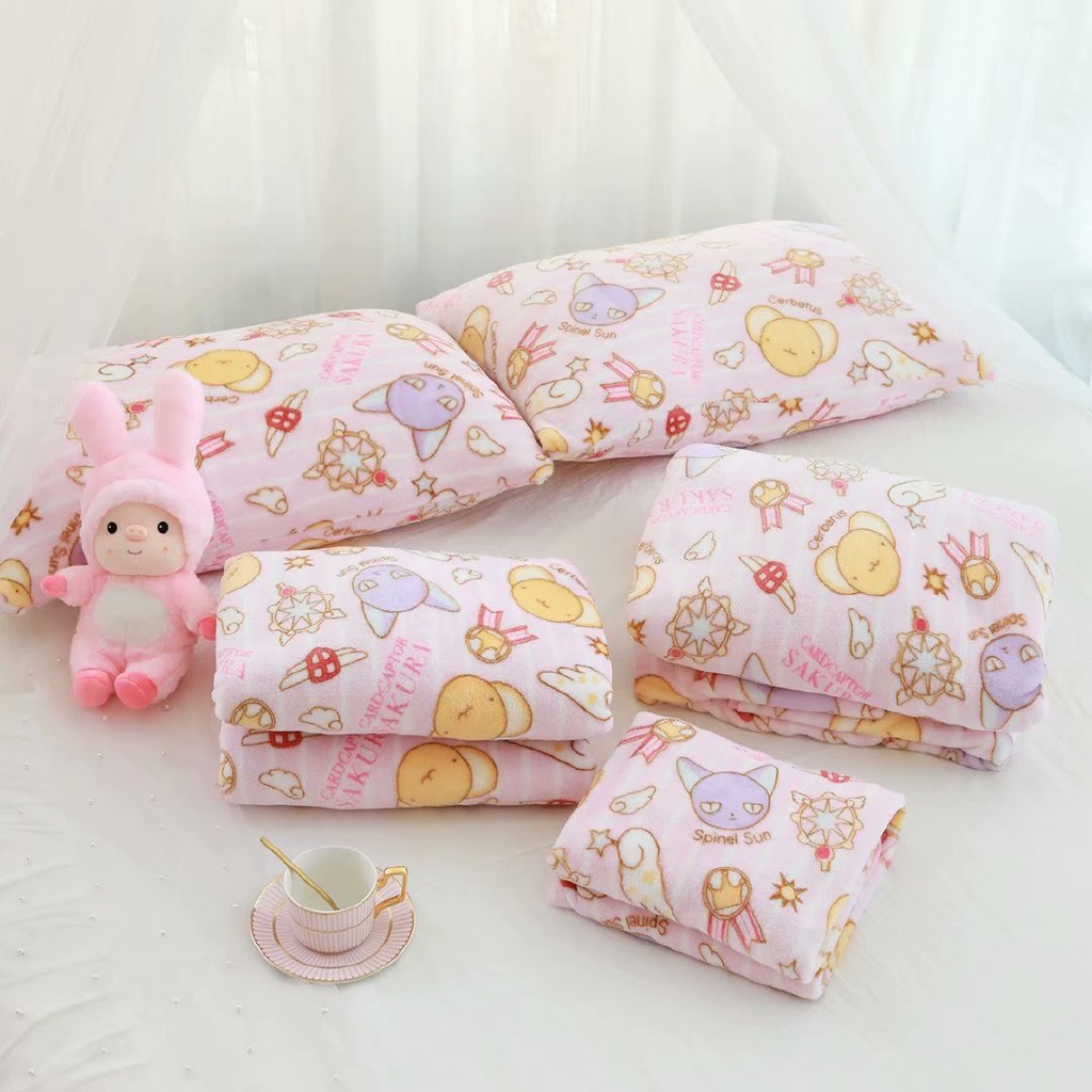 Sarung Bantal Selimut Kecil Gambar Kartun Lucu Warna Pink Shopee