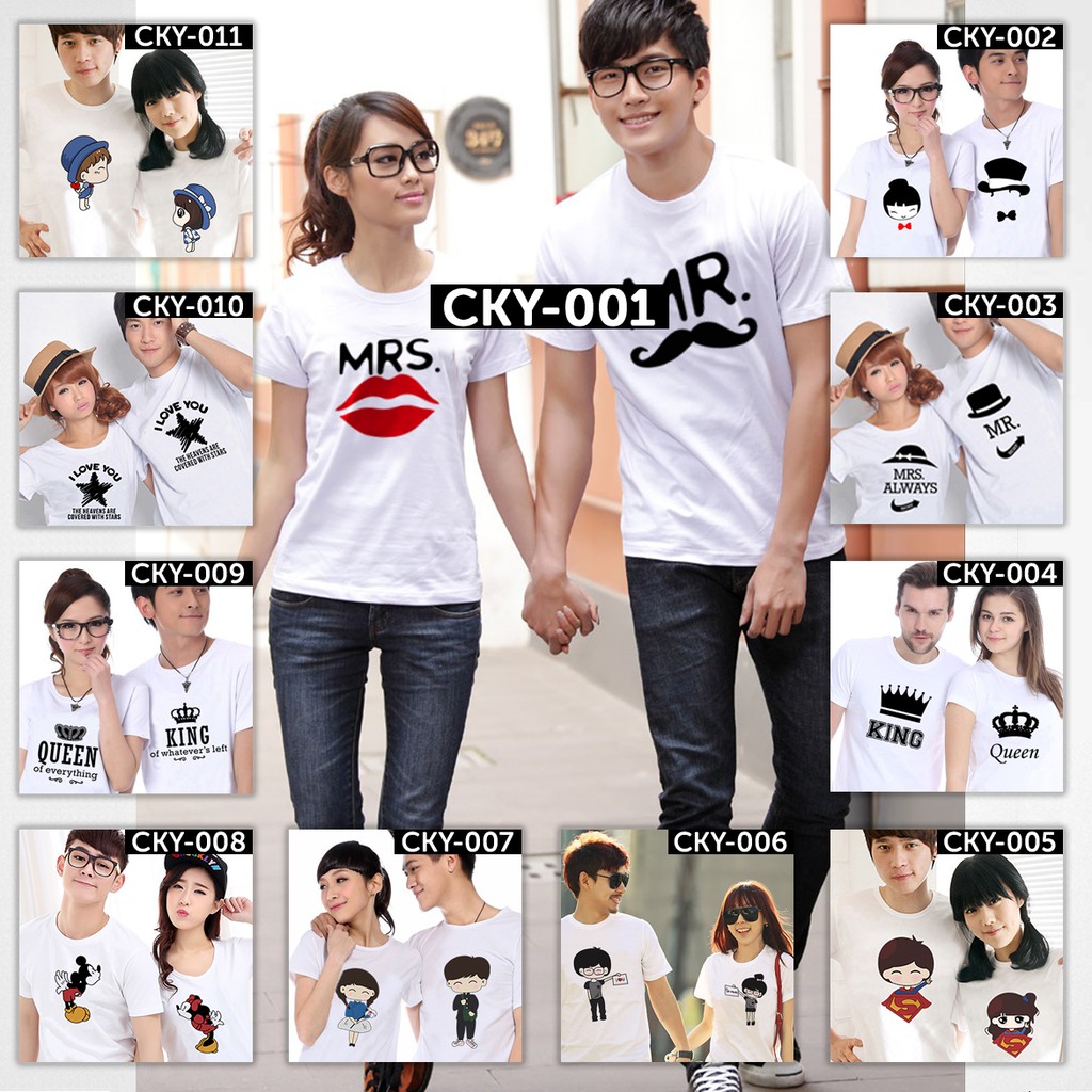 [FREE NAMA !!]  Kaos Couple Premium Quality - Get 2pcs!!