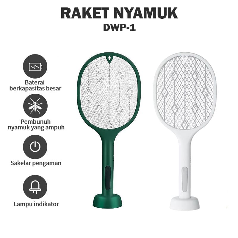 COD Raket Nyamuk 2 in 1 Raket nyamuk insect killer Dapat digantung 2 in 1 canggih efektif Raket nyamuk baterai lhitium Kabel panjang BISA COD HOME COLECTION