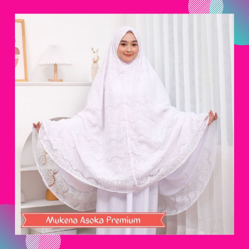 Mukena Dewasa Asoka Premium Warna Putih