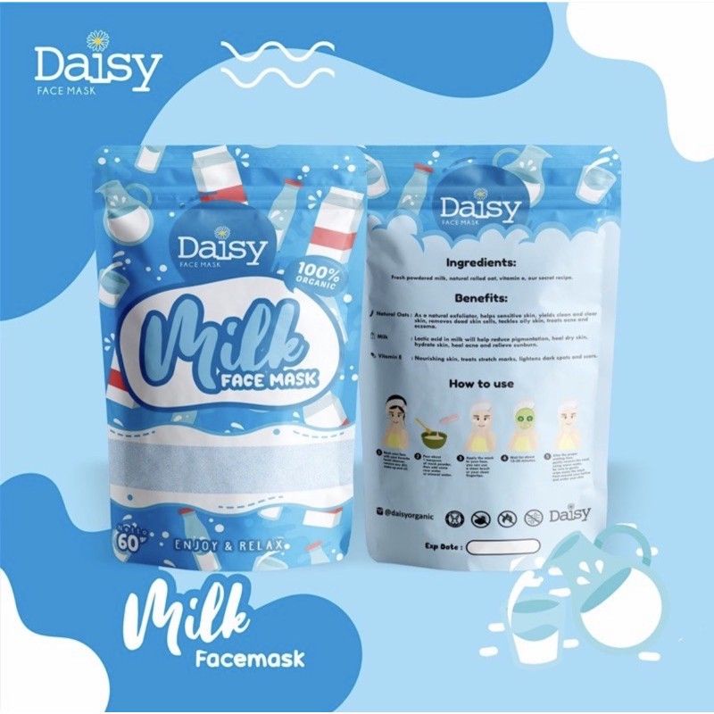 (BOSS) (60gr) Daisy Organic Face Mask Full Size / masker wajah 60gr