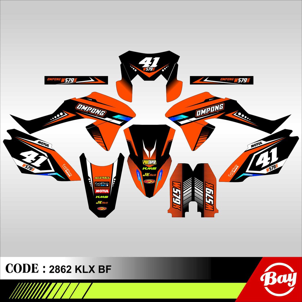 Decal Stiker KLX BF 150 / KLX BF SE EXTREME SUPERMOTO Full Body Sticker Custom Variasi MotorTrail