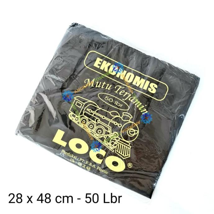 

```````] Kantong Kresek Plastik Ukuran Sedang 28x48cm Warna Hitam