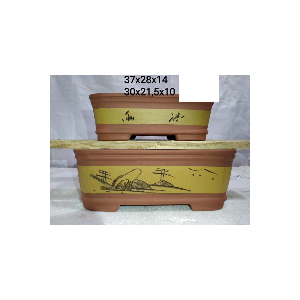 30cm Pot Bonsai Murah  Pot Keramik Import Murah Pot Bunga Tanah Liat Lonjong