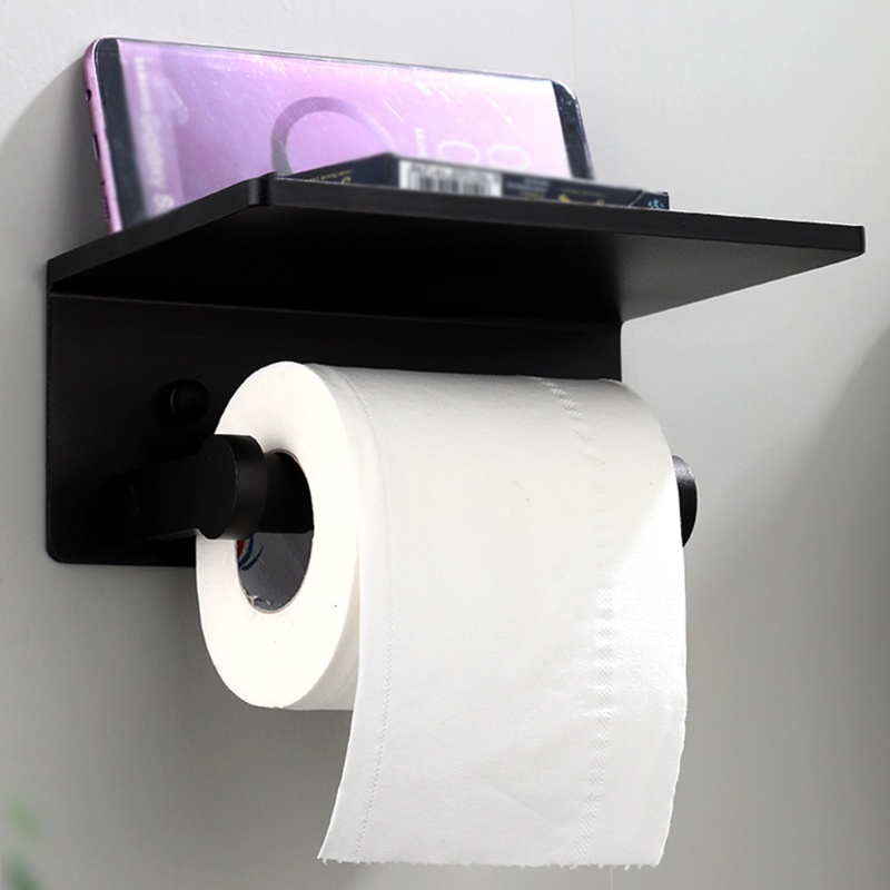 Gro Holder Tisu Gulung Toilet Bahan Aluminum Anti Karat Tanpa Bor