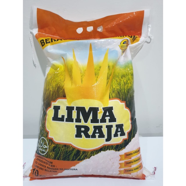 

Beras 10kg Lima Raja