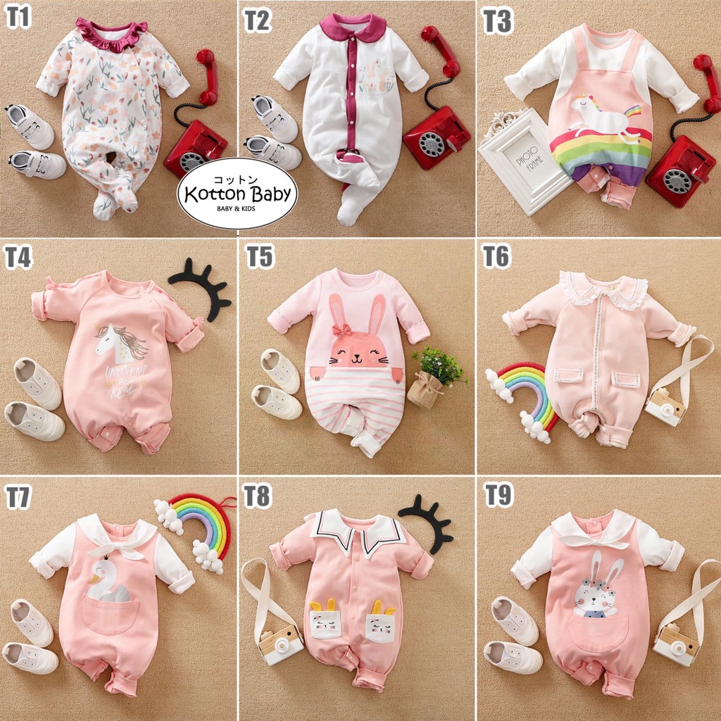 0-18bln PAKAIAN BAYI [Kualitas Impor] BAJU ANAK JUMPER JUMPSUIT ROMPER PEREMPUAN YY T catalog