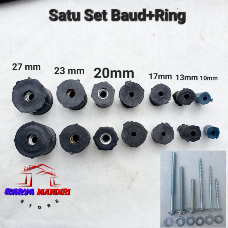 dop / kenop / jemuran baju / jemuran lipat / rak handuk / komplit ring besi baut