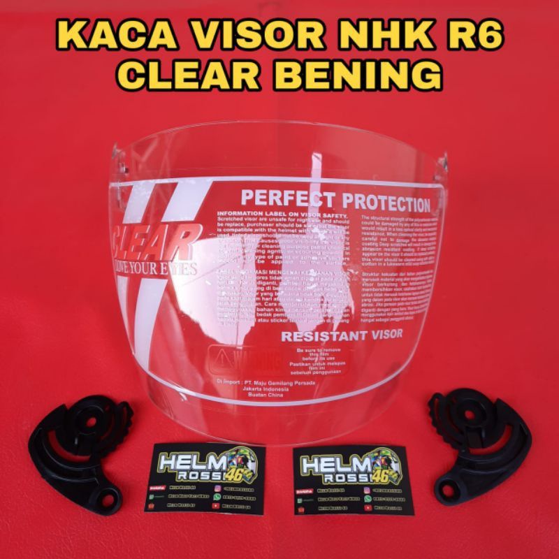 Busa helm nhk R6 kancing besi full set busa pipi + busa kepala + busa leher + tali plus kancingnya