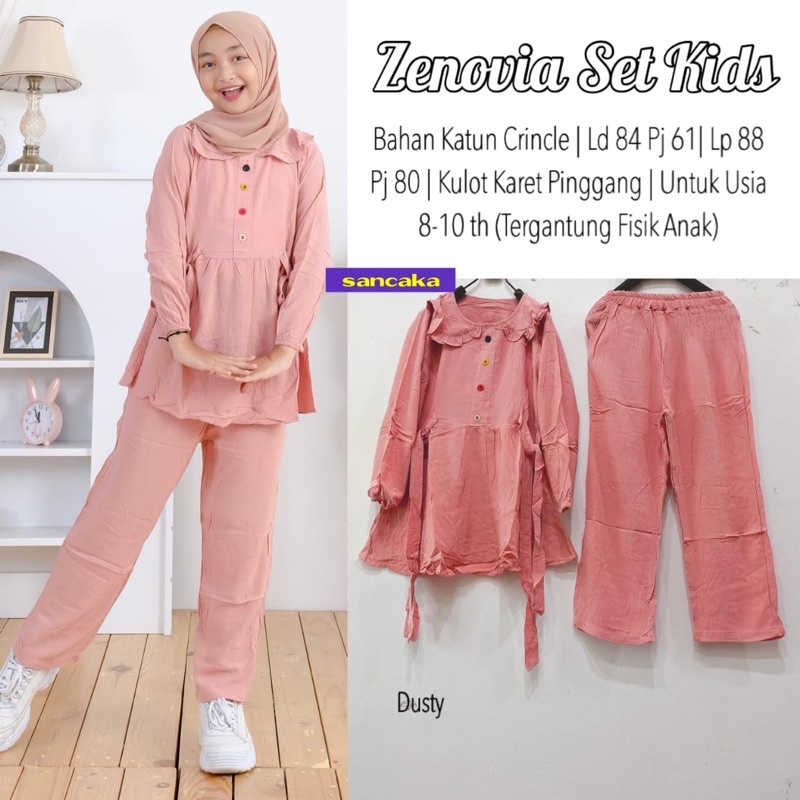 ZENOVIA SET KIDS by Sancaka /Fashion wanita /baju lebaran 2022