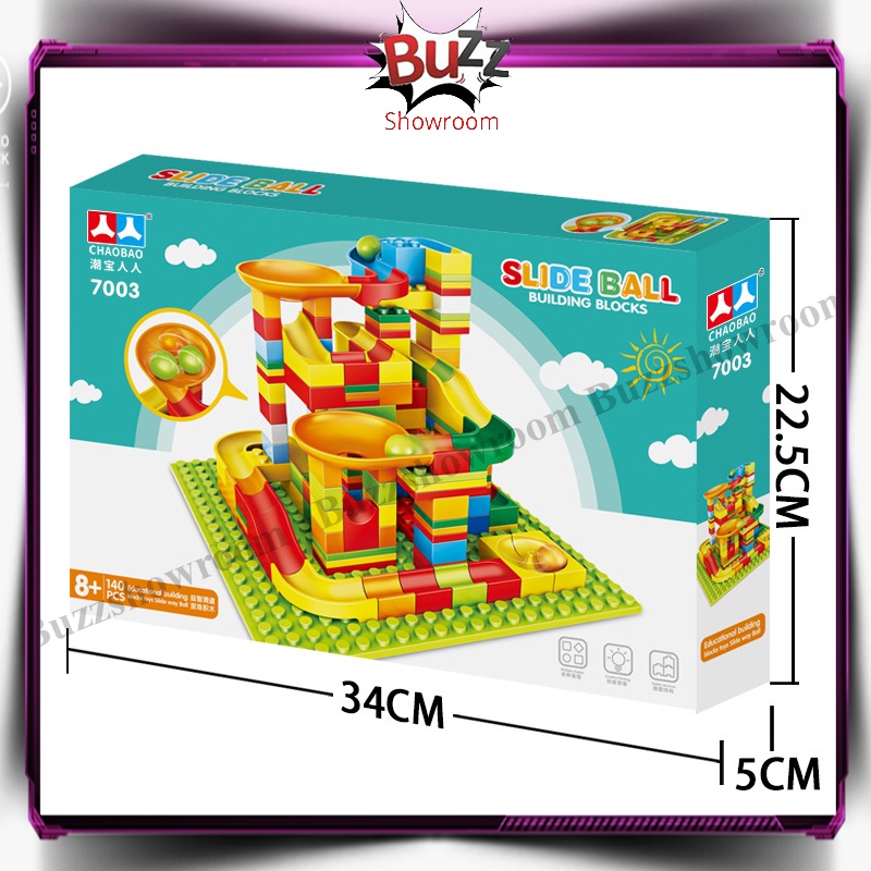 Slide Ball Building Block Mainan Edukasi Anak Maze Ball Marble Run Blocks