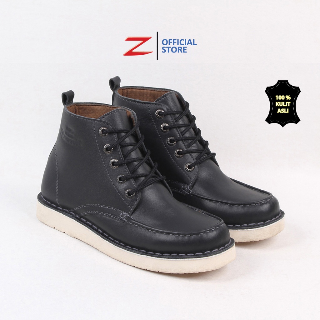 Zeintin - Sepatu Boot Pria Bahan Kulit Sapi Asli Berkualitas Sepatu Boots Kerja Lapangan Pria Boot Touring Pria Bahan Kulit Original Zeintin LA