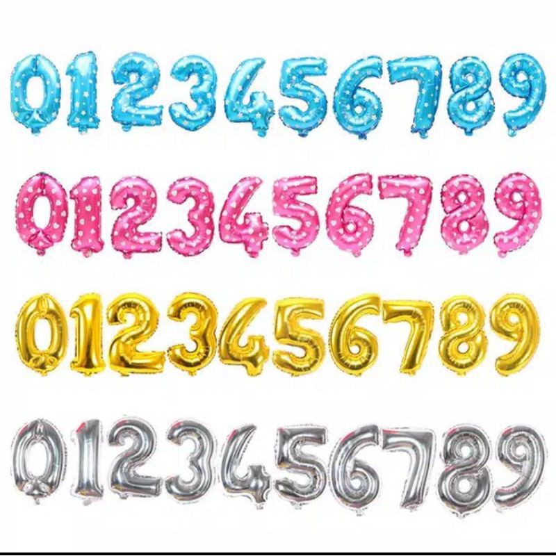 BALON FOIL ANGKA 1PCS(PR047)
