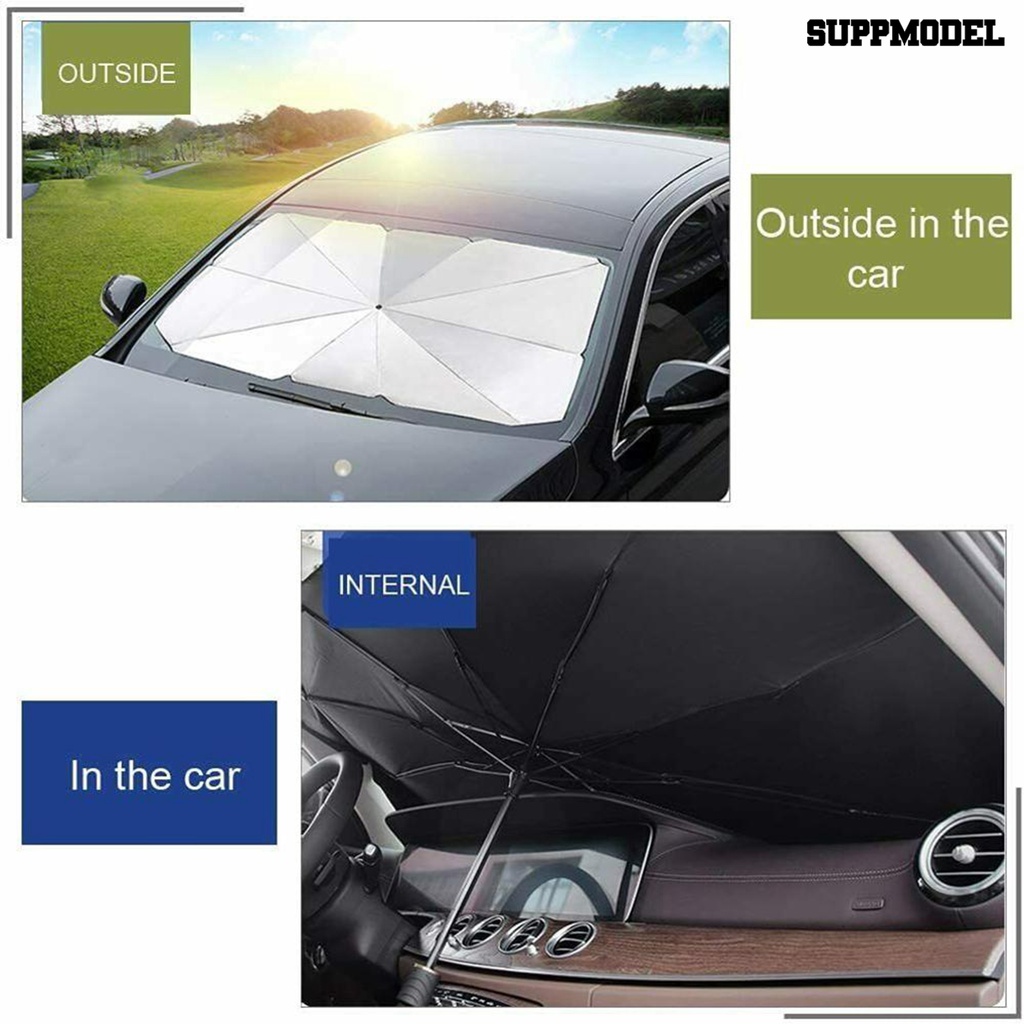 Sfs 5Pcs / Set Payung Pelindung Matahari Dapat Diperpanjang Untuk Kaca Depan Mobil