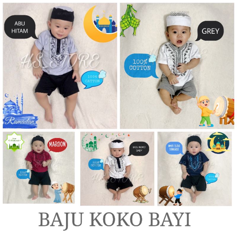 HARGA GROSIR ! ROMPER BAYI BAJU KOKO / JUMPER BAYI / BAJU KOKO BAYI / BAJU KOKO UNTUK BABY !