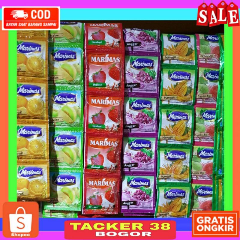 

MARIMAS MINUMAN SEGAR ANEKA RASA / SERBUK MINUMAN 7 GR HARGA PER 10 SCT