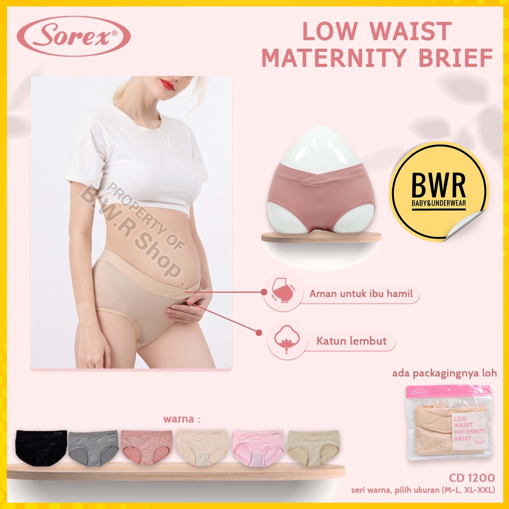 CD Hamil Sorex 1200 Low Waist Maternity Brief / Celana Dalam Ibu Hamil | Bwr