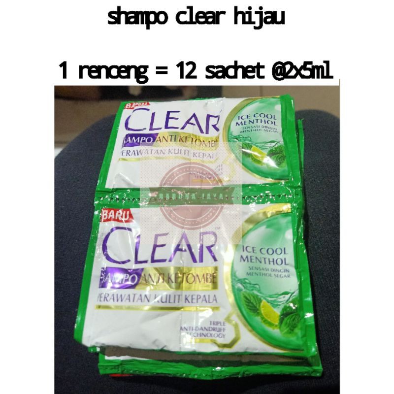 shampo clear hijau / clear menthol