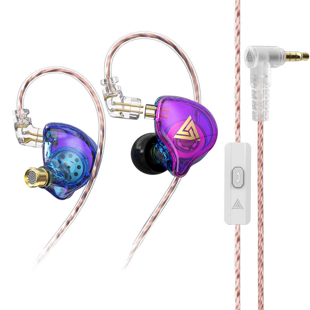 QKZ AK6 PRO Earphone with Mic Detachable alt KZ EDX Pro TRN MT1-AK6 Plus Colorful