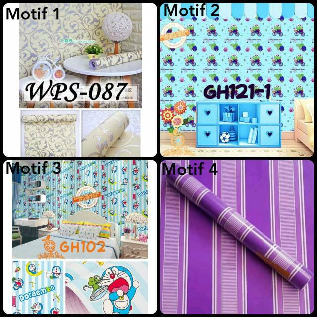  WALLPAPER  DINDING  Wallpaper  stiker Best seller Doraemon  