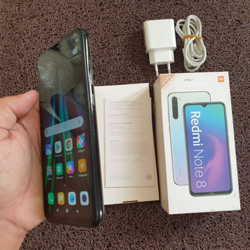 Xiaomi Redmi Note 8 4/64 mulus normal lengkap