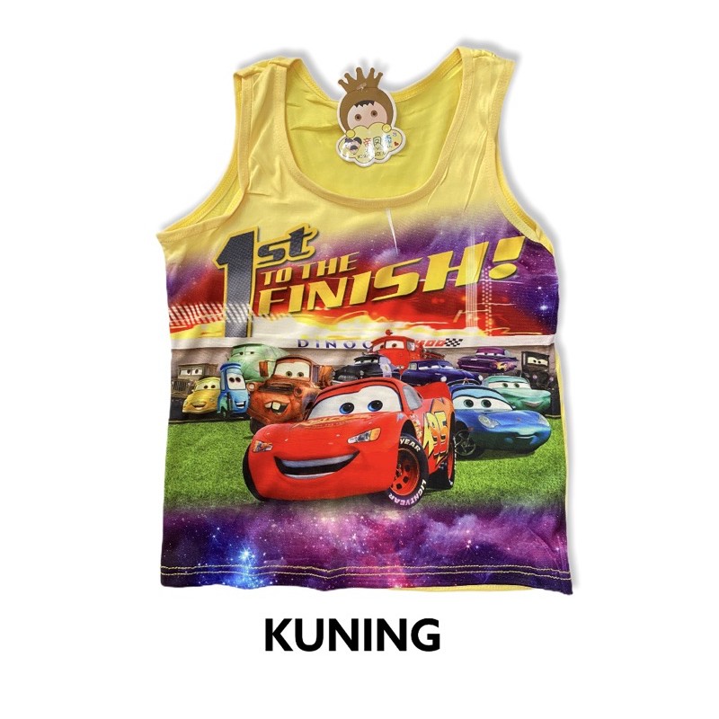 SINGLET ANAK LAKI LAKI CARS / KAOS DALAM SINGLET ANAK COWOK / KAOS OBLONG ANAK LAKI LAKI CARS