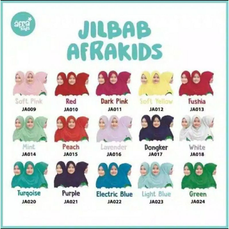 SALE CUCI GUDANG Jilbab Afrakids Original