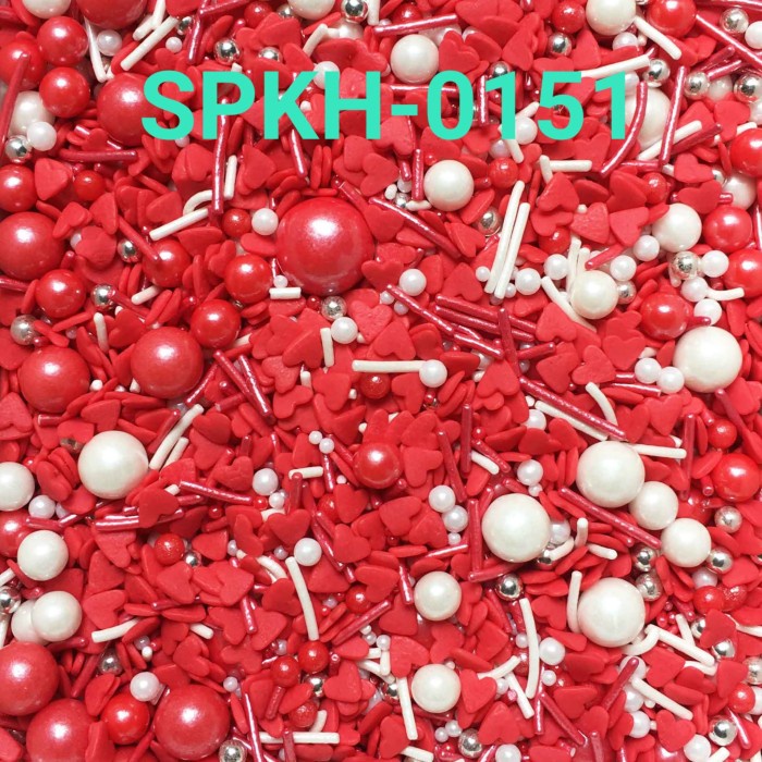 

SPKH-0151 SPRINKLES SPRINKLE SPRINKEL 500GR MUTIARA MIX HATI MERAH OBRAL DISKON