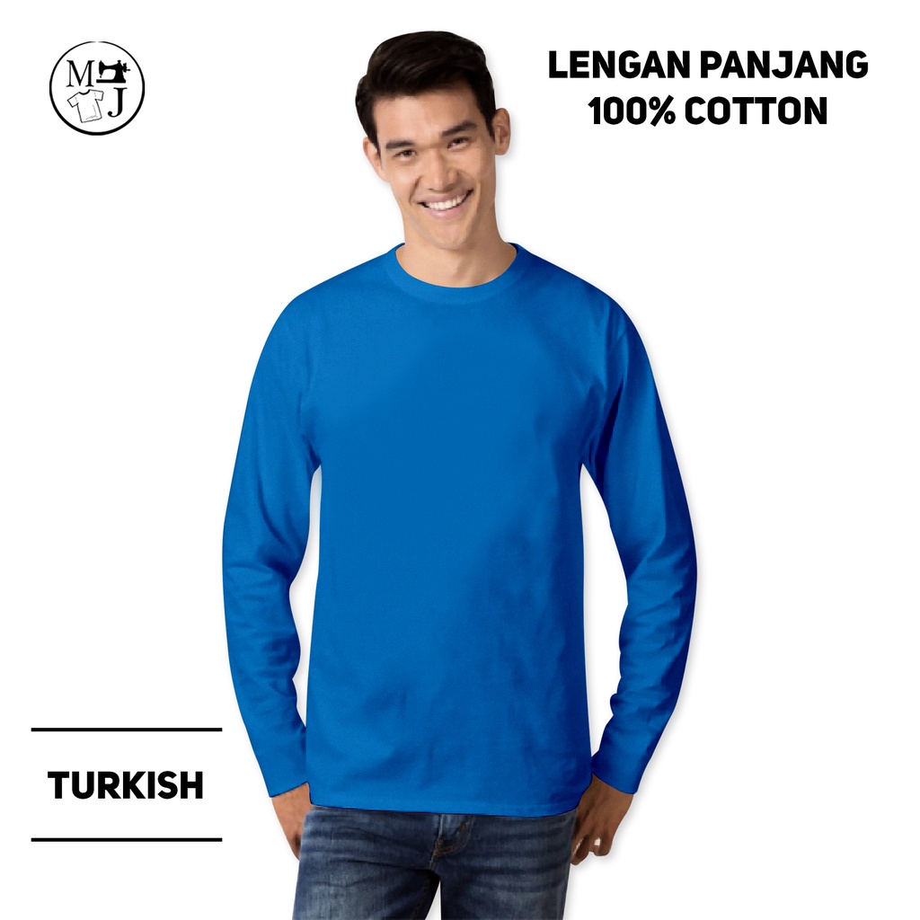 KAOS PANJANG TURKISH KAOS POLOS PRIA PANJANG/ KAOS WANITA/ COTTON COMBED 30S