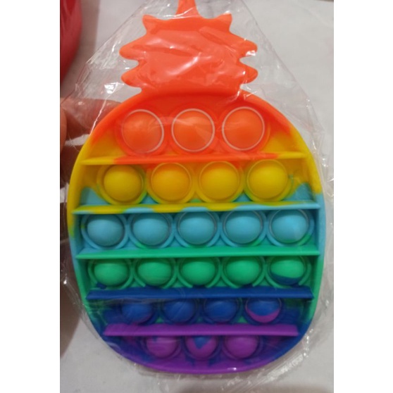 Pop It Rainbow / Fidget Push / Pop It Fidget Toy Mainan Penghilang Stress-Nenas