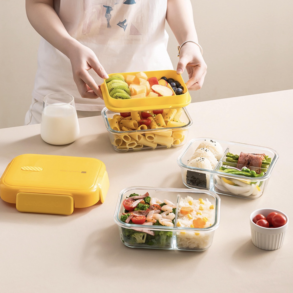 【IKONE】MAKA Bento Box Lunch Box Tempat Bekal Makan Kotak Penyimpanan Makanan Food Storage Box Lunch Box 2 Tingkat